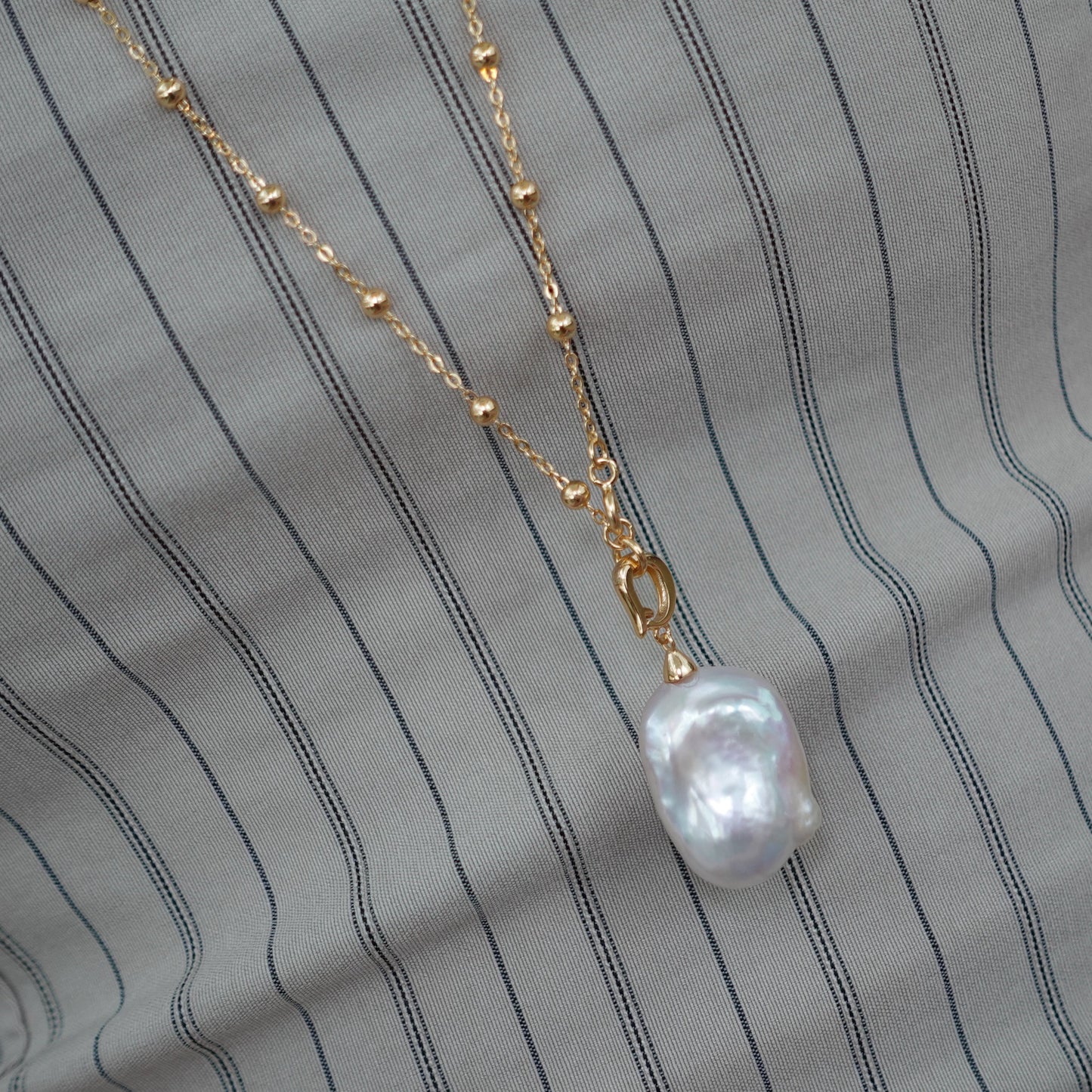 Neave Beaded & Tierney Baroque Pearl Necklace