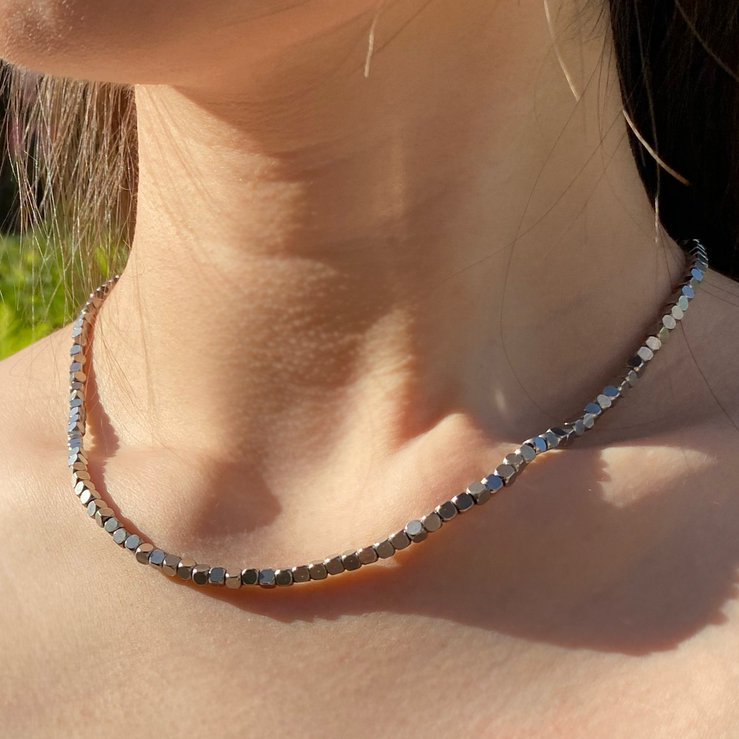 Lochlan Cluster Silver Chocker