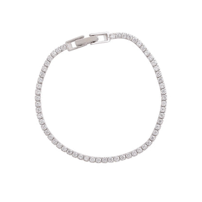 Basil Silver Tennis Station Bracelet