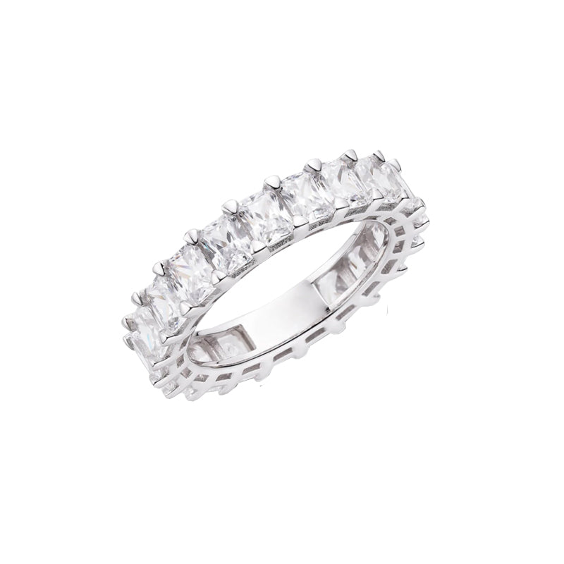 Thalia Crown Silver Cubic Zirconia Infinity Ring