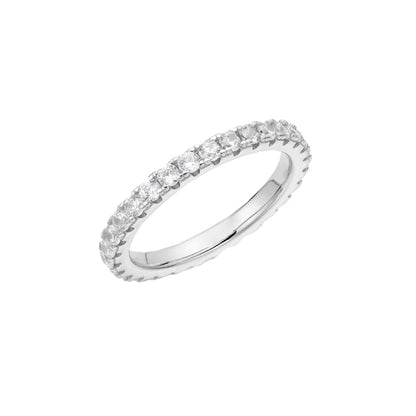 Zelie Silver Cubic Zirconia Baguette Eternity Ring